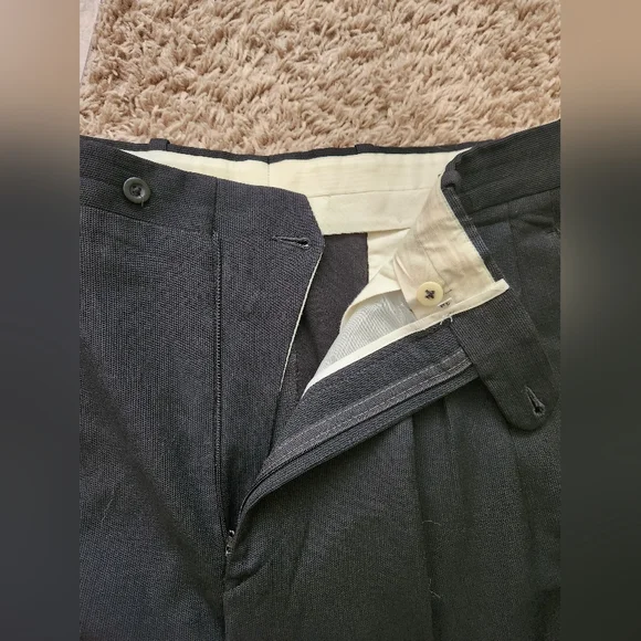 Bernard Zins Men's Black DressPants Size 32 - Picture 2 of 4